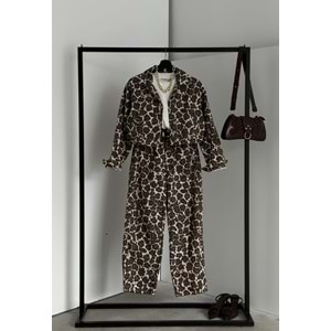 Dama Desen Takım Ceket - Pantolon - ÇOK RENKLİ - L - ST00084-ÇOK RENKLİ-L