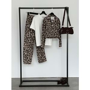 Dama Desen Takım Ceket - Pantolon - ÇOK RENKLİ - L - ST00084-ÇOK RENKLİ-L