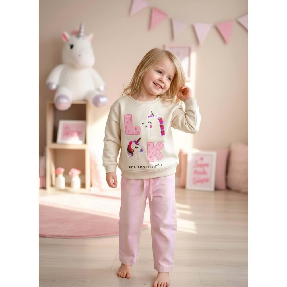 Look Unicorn Baskılı Alt Üst Takım