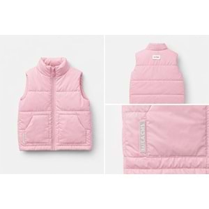 Soft Pembe Şişme Yelek Fermuar Kapamalı - PASTEL PEMBE - 3-4 YAŞ - ST00299-PASTEL PEMBE-3-4 YAŞ
