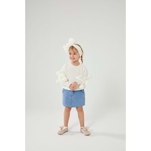 Açık Kot Mavi Lastikli Bel Mini Kot Etek - BEBE MAVİ - 2-3 YAŞ - ST00302-BEBE MAVİ-2-3 YAŞ