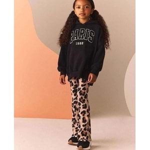 Paris ! Siyah Sweat Leopar Alt Üst Takım - DESENLİ - 2-3 YAŞ - ST00360-DESENLİ-2-3 YAŞ