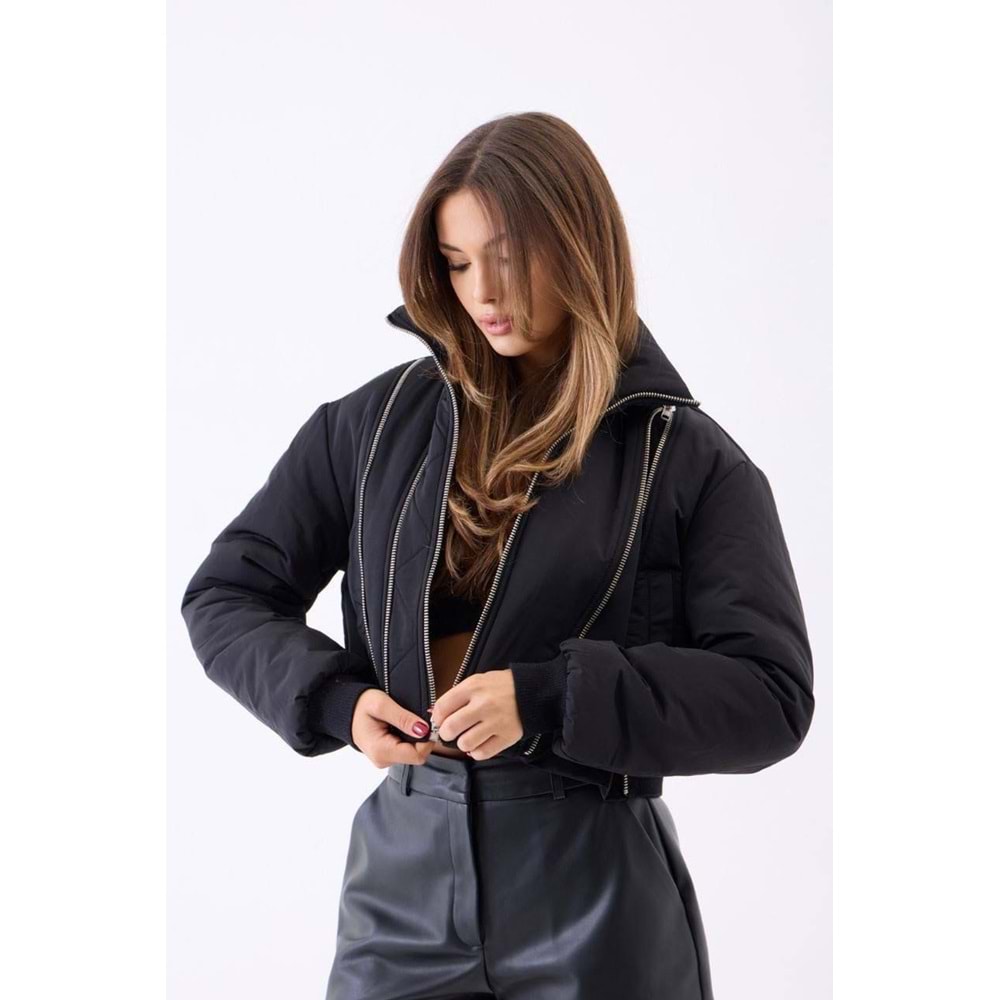 Fermuar Detaylı Tasarım Mont