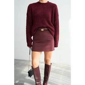 Bordo Triko Buklet Kazak Standart Beden - BORDO - STANDART - ST00545-BORDO-STANDART