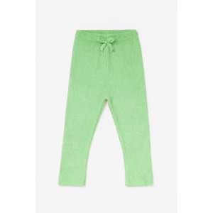 Kız Çocuk Fıstık Yeşili Fitilli Tayt