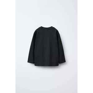 Siyah Renk Basic Uzun Kol T-Shirt