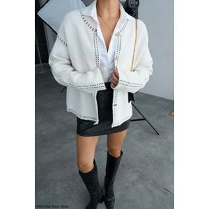 Tasarım Hırka Gold Düğme Detaylı