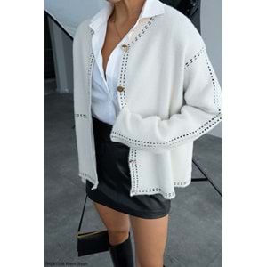 Tasarım Hırka Gold Düğme Detaylı