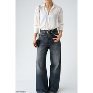 Beyaz Renk Pamuk Saten Gömlek - BEYAZ - L - ST00595-BEYAZ-L