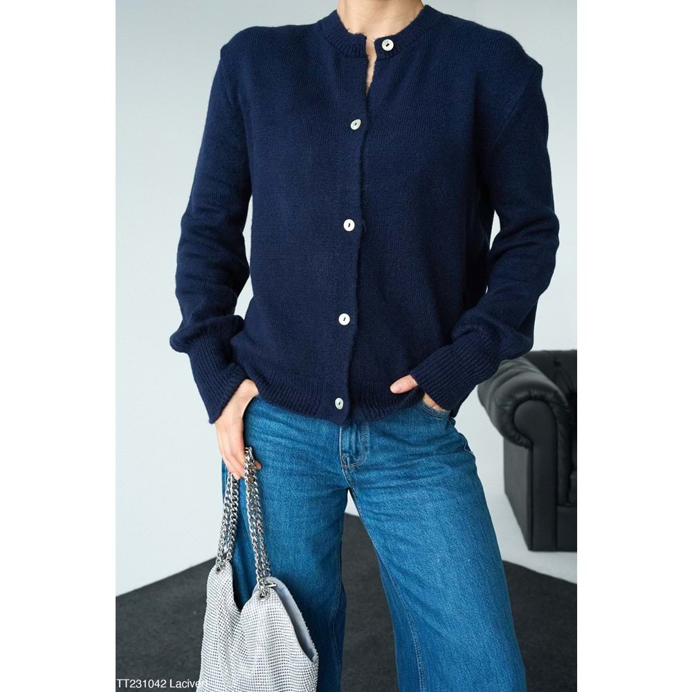 Lacivert Renk Atlet - Hırka Triko 2 Parça Takım