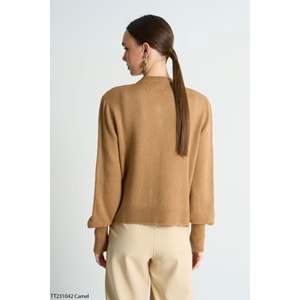 Camel Renk Atlat - Hırka 2 Parçalı Set Takım