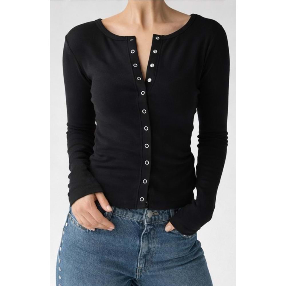 Çıtçıt Kapamalı Tasarım Body / Bluz