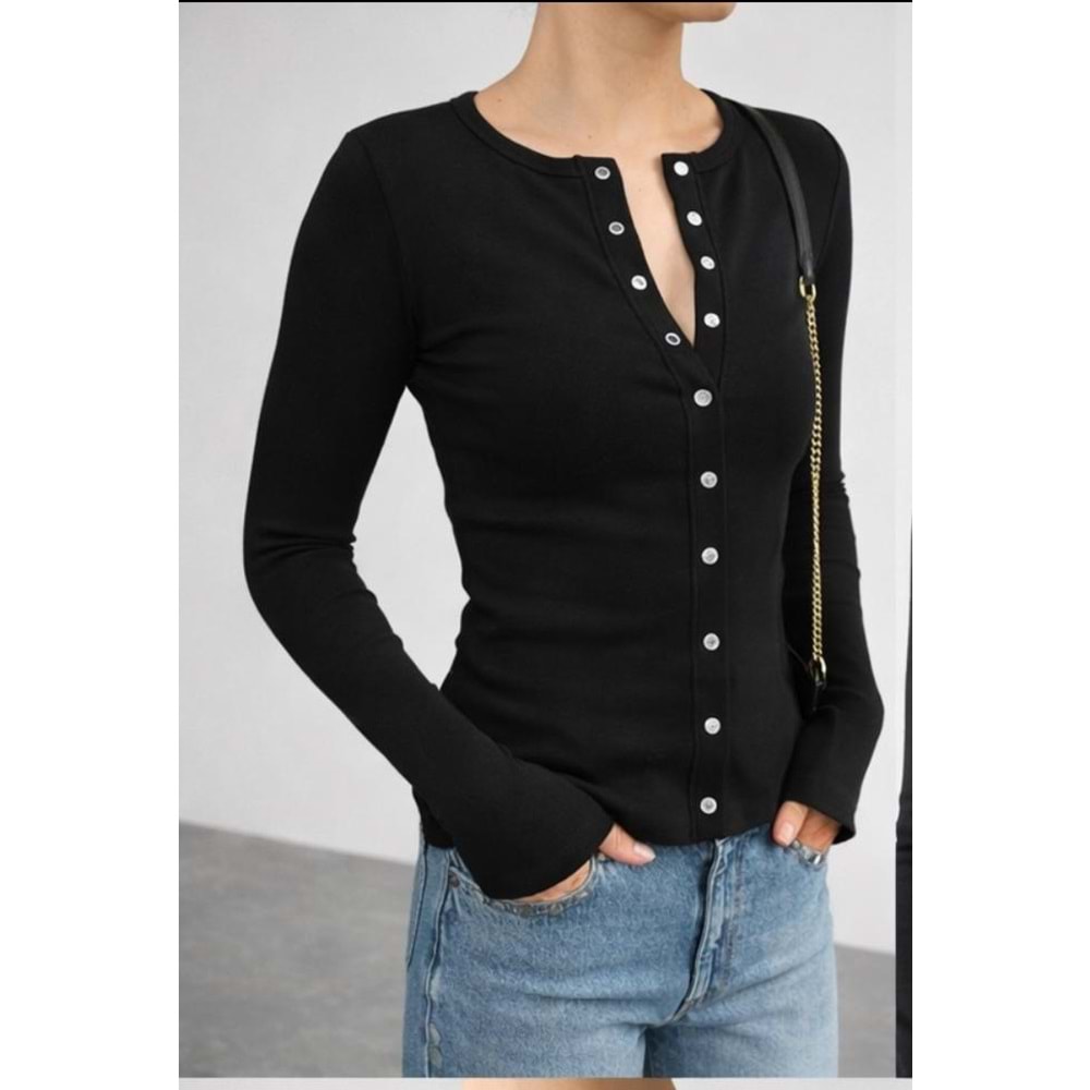 Çıtçıt Kapamalı Tasarım Body / Bluz