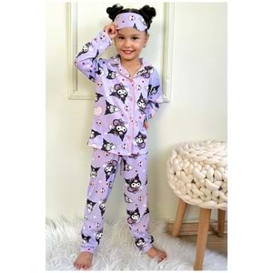 Kız Çocuk Mor - Lila Renk Pijama Takımı - MOR - 4-5 YAŞ - ST00662-13678