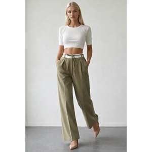 Street Couture Antrasit - Haki - Siyah Palazzo Pantolon