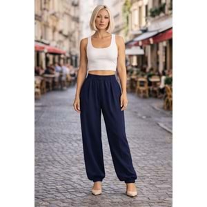 Roma Soft Tencel Jogger Kumaş Pantolon - LACİVERT - L