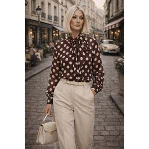 Vintage Paris Puantiye Bluz Coco Pois