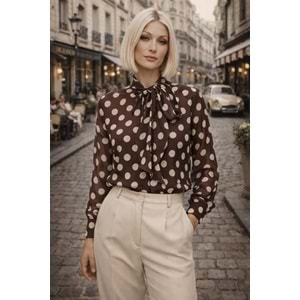 Vintage Paris Puantiye Bluz Coco Pois