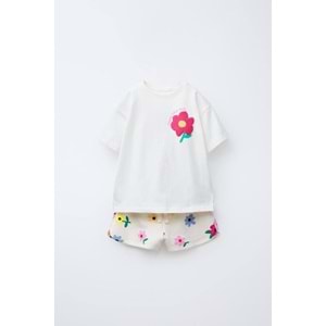 Bloomy Garden Şortlu Kız Çocuk Alt Üst Takım - ÇOK RENKLİ - 2-3 YAŞ