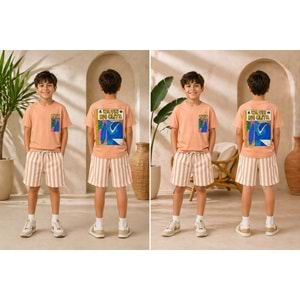 Sunset Waves Erkek Çocuk Alt Üst Yazlık Takım - SOMON - 2-3 YAŞ