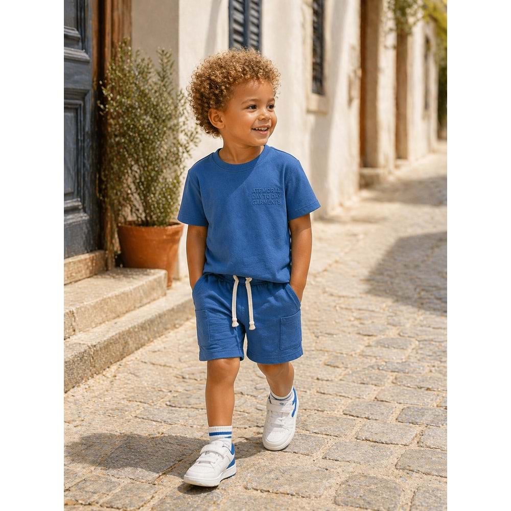 City Walk Erkek Çocuk Yeni Sezon Alt Üst Şort / T-Shirt Takım
