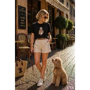 Saint King Teddy Cauture Tee T-Shirt - SİYAH - L - ST01132-SİYAH-L