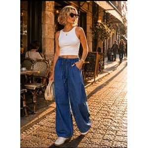 Sunlight Blonde Denim Geniş Kesim Pantolon