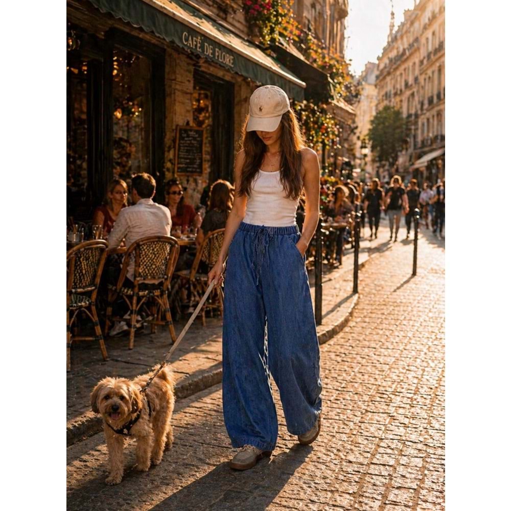 Sunlight Blonde Denim Geniş Kesim Pantolon