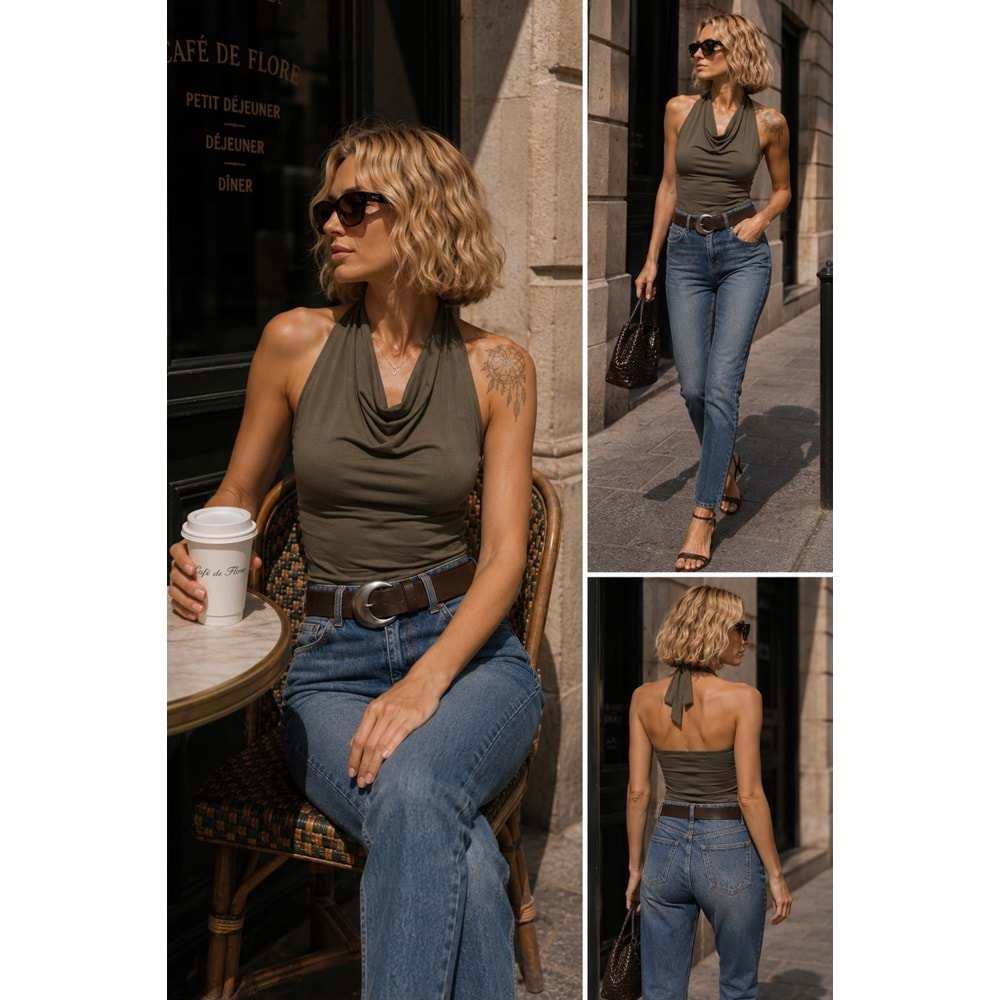 Aveline Sırt Bağlama Noa Soft Touch Halter Top
