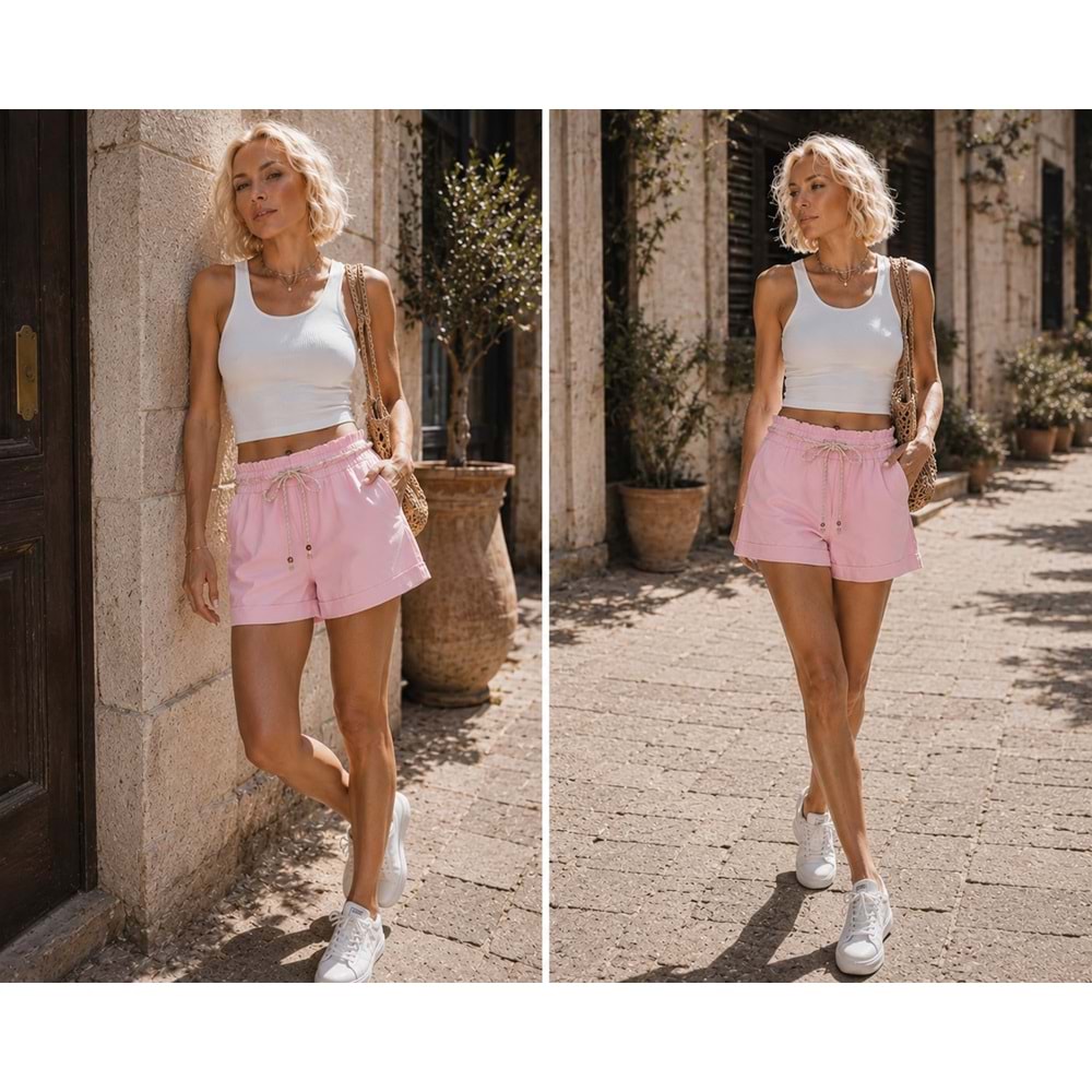 Ibeeka - Marbella Halat Kemer Detaylı Marin Şort